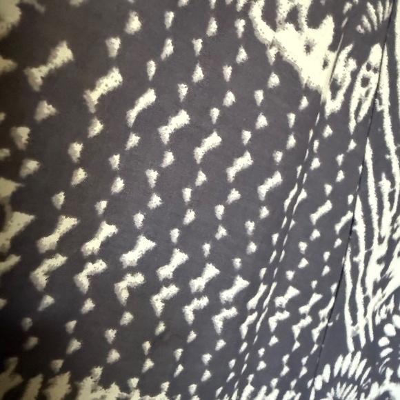 Coldwater Creek Maxi Dress Tie Dye Quilted Gray Cream Size 10 - Picture 7 of 14